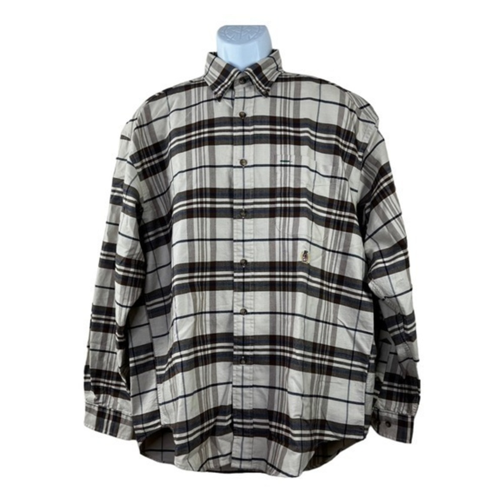 Tommy Hilfiger Men Casual Shirt Button Front Brown Size L /G
